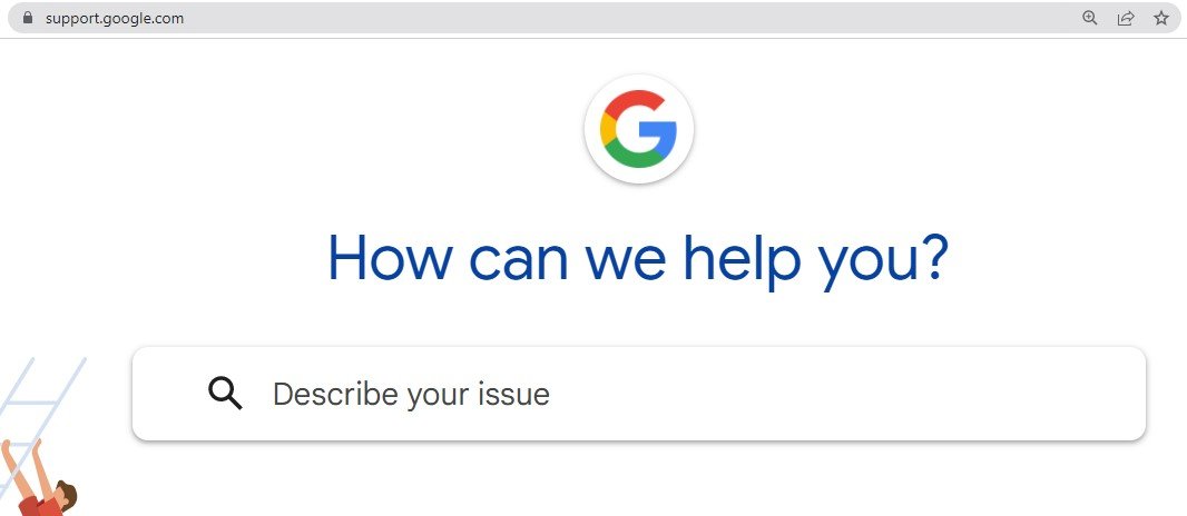 Subdominio de soporte de Google