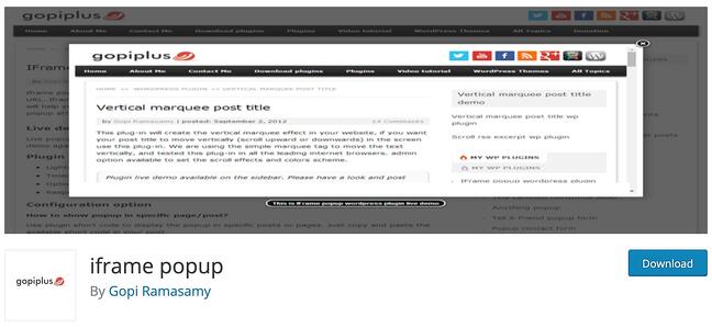 Complemento wordpress iframe: ventana emergente iframe