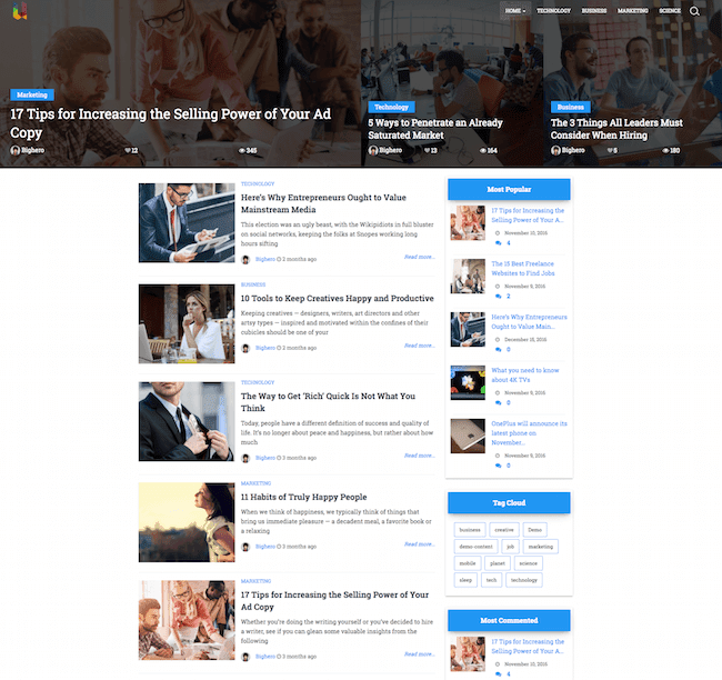 mejor tema de wordpress para diseño de materiales: unick