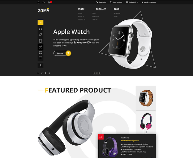 mejor tema de wordpress para diseño de materiales: dama