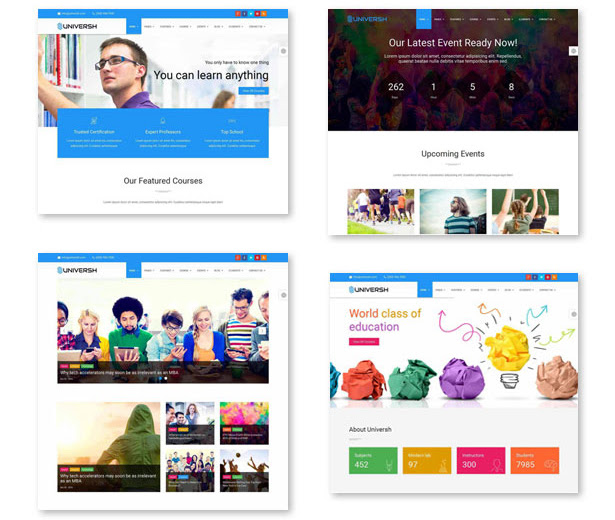mejor tema de wordpress para diseño de materiales: universh