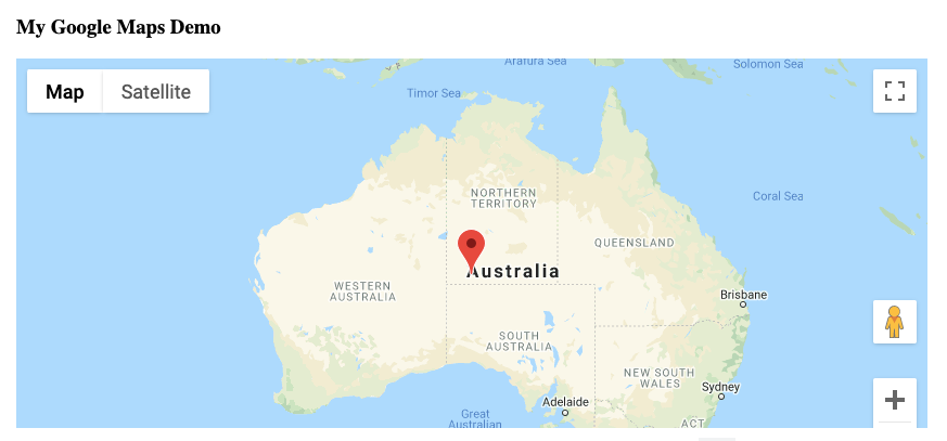 imagen del mapa de google de australia