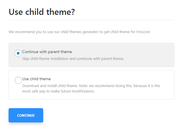 Instalar un tema de monstruos: usar un tema hijo