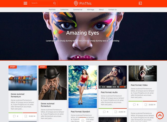 PinThis WordPress tema de derecha a izquierda (RTL)