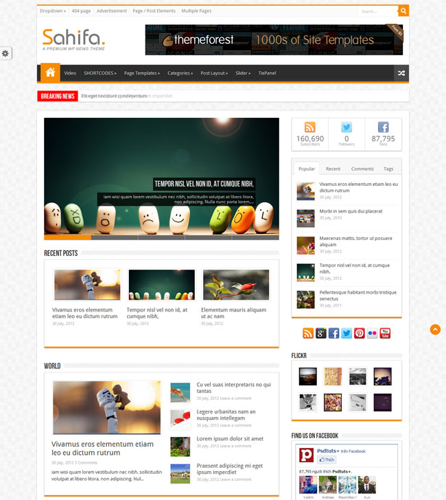 Tema de WordPress de derecha a izquierda (RTL) de Sahifa