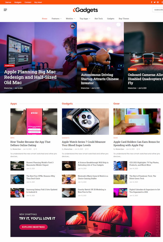 Tema de WordPress SmartMag de derecha a izquierda (RTL)