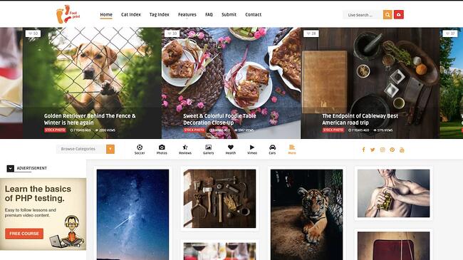 mejor tema de wordpress estilo pinterest: Pie
