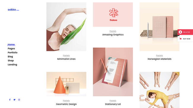 Los mejores temas de WordPress estilo Pinterest: Sekko