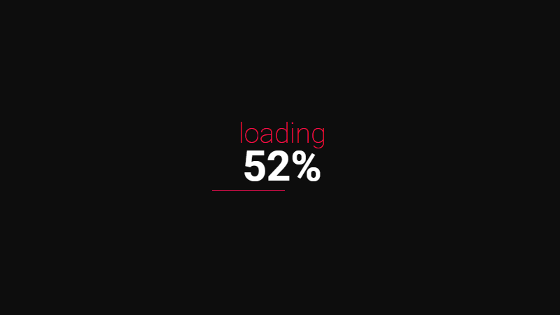 animación de carga css: ejemplo de una barra de progreso