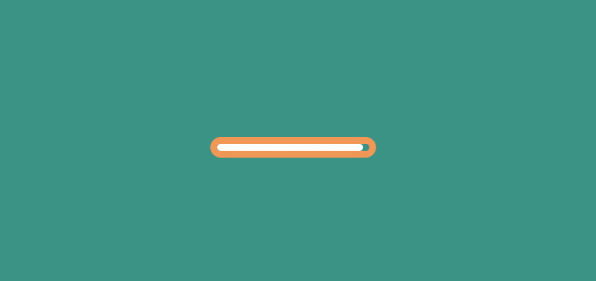 animación de carga css: ejemplo de barra de progreso indefinida