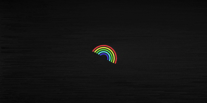 animación de carga css: muestra de spinner de carga de arco iris