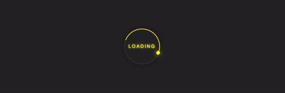 animación de carga css: ejemplo de perilla de carga amarilla