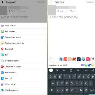 Una publicación a color para un smartphone Facebook móvil