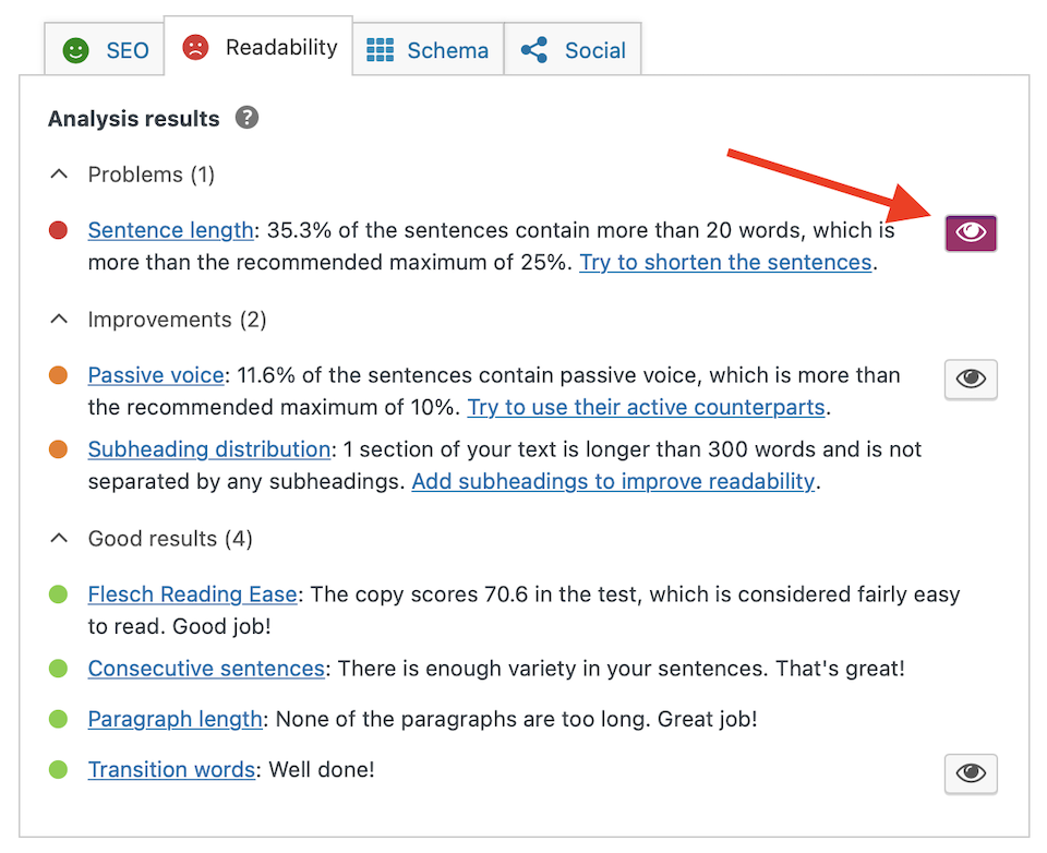 legibilidad de la levadura seo