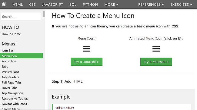 tutorial de hamburguesas de w3schools
