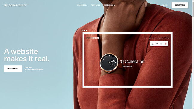 página de inicio de espacio cuadrado