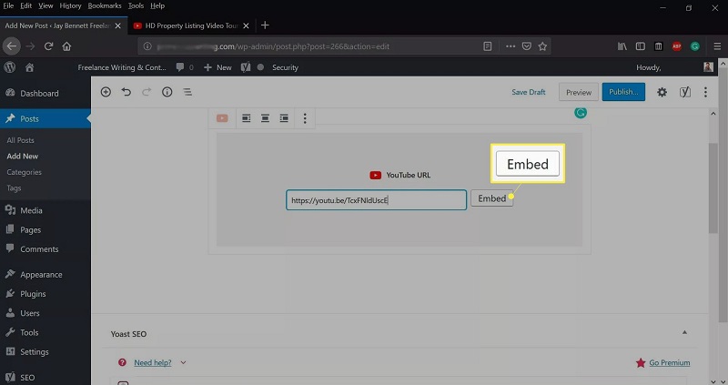 Insertar videos de YouTube