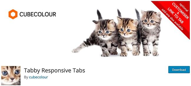 página del producto para wordpress tabby complemento de pestañas sensibles