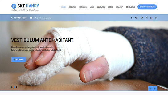 Tema de WordPress para médicos.