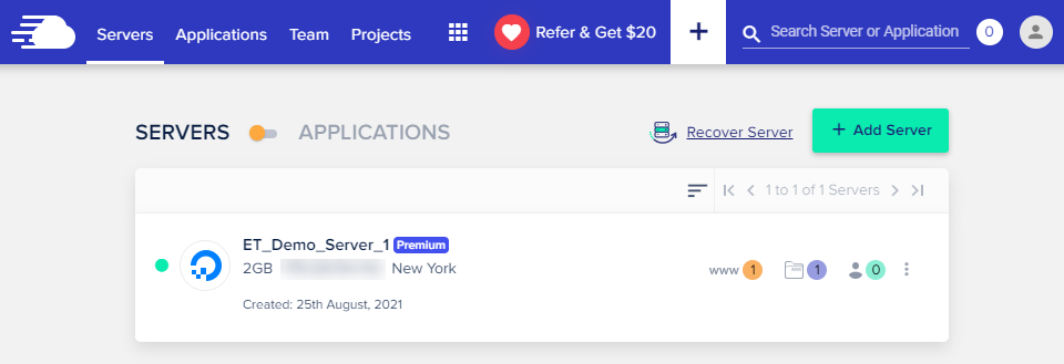 servidor de vías en la nube