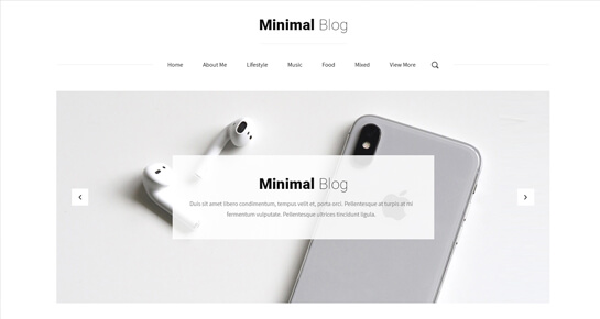 Un tema minimalista de WordPress para un blog.