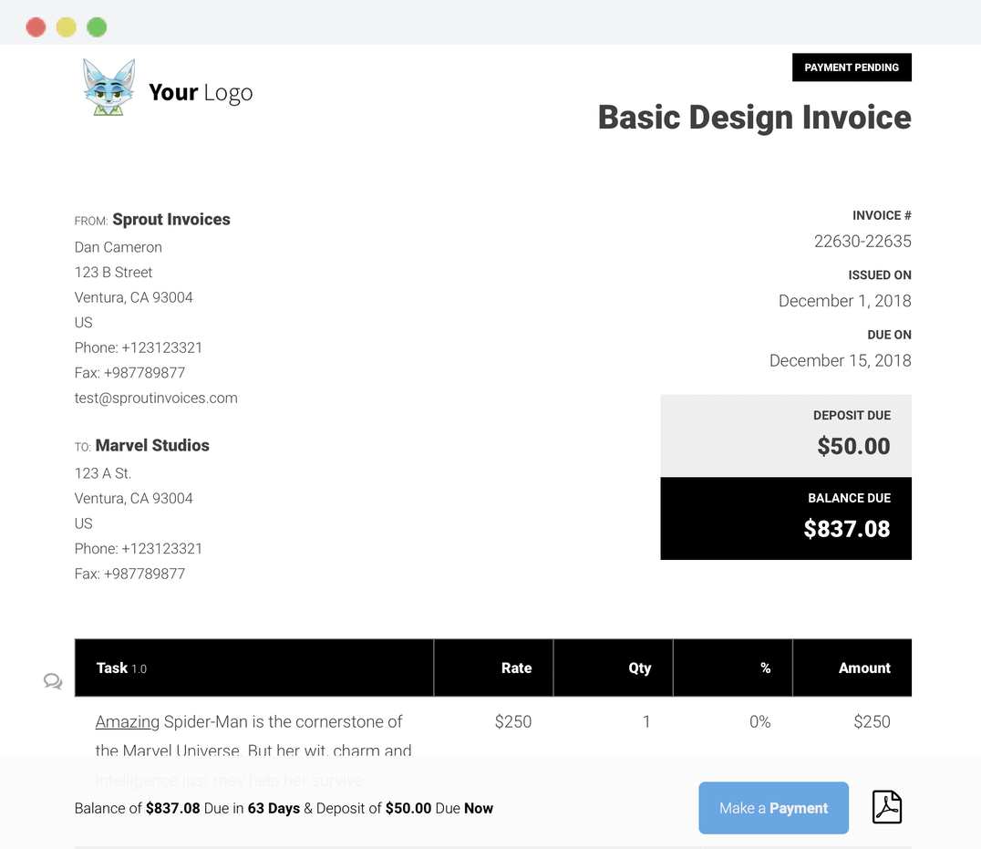 Sprout Invoices Complemento de WordPress para autónomos