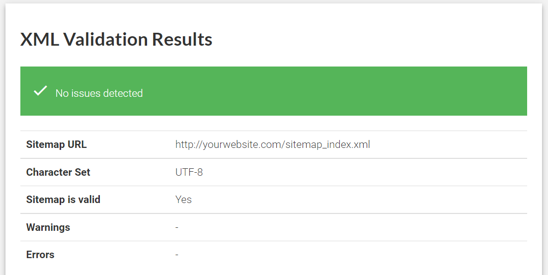 Informe de verificación XML