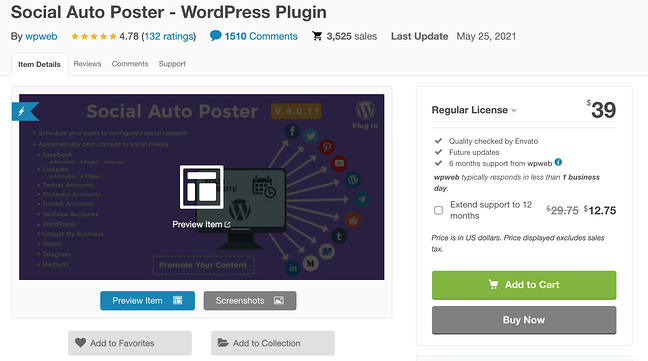 Complemento de Facebook para WordPress - Social Auto Póster