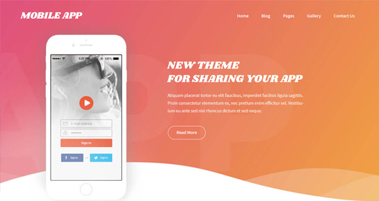Tema de WordPress en la aplicación móvil.