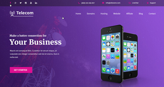 Tema WordPress para Telecomunicaciones