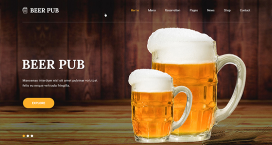 Tema de WordPress de cerveza