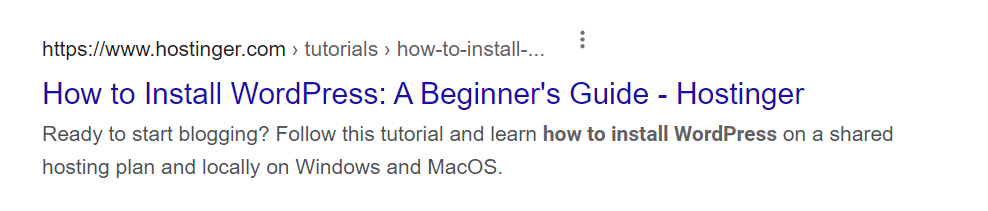 Un ejemplo de una buena meta descripción.
