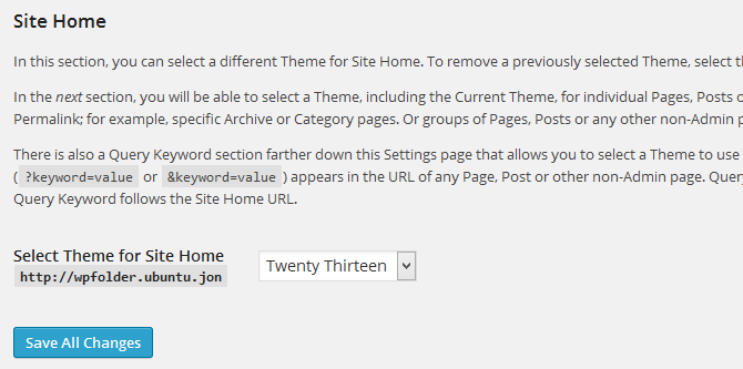 cómo cambiar el tema de wordpress en su página de inicio en wordpress