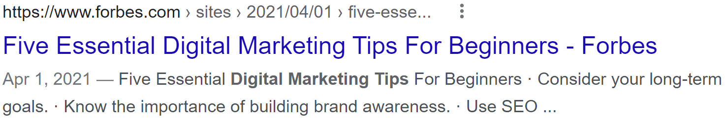 Consejos de marketing digital de Forbes.