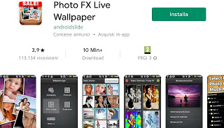 Efectos de fotos de fondo de pantalla en vivo