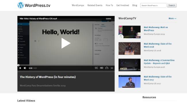 wordpress televisión