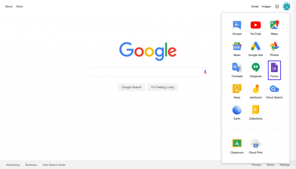 icono de formulario de Google