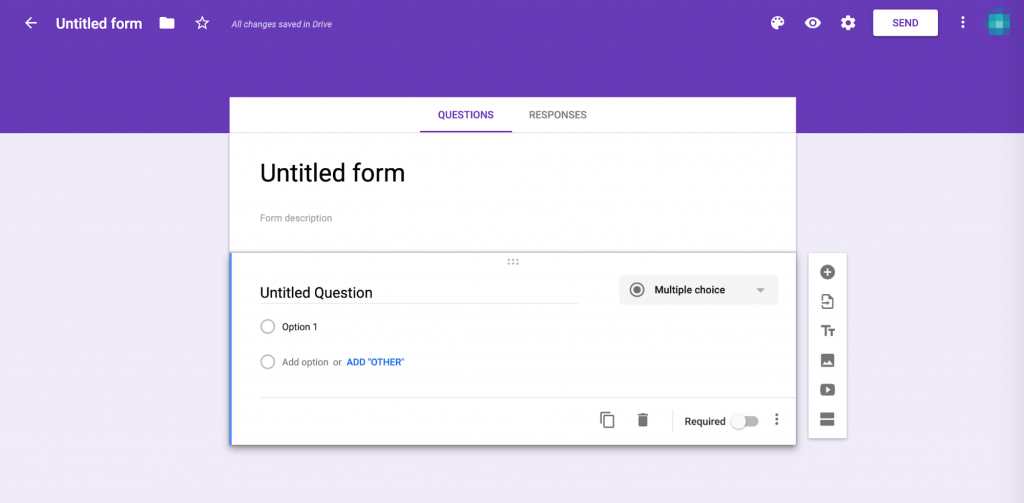 crear un nuevo formulario de google