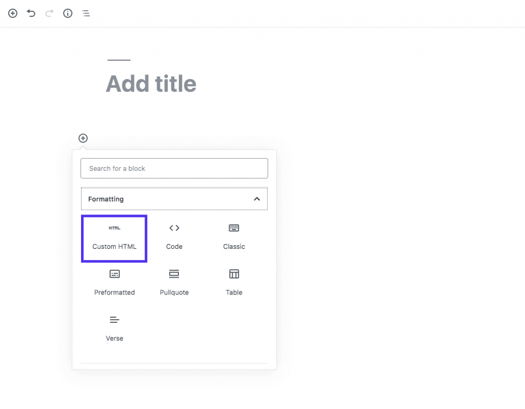 bloque-html personalizado