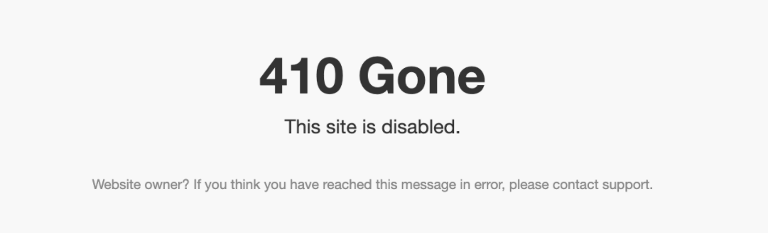 El error 410 se ha ido