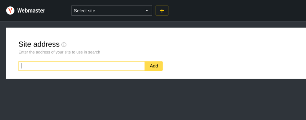 Agregar un sitio a Yandex.