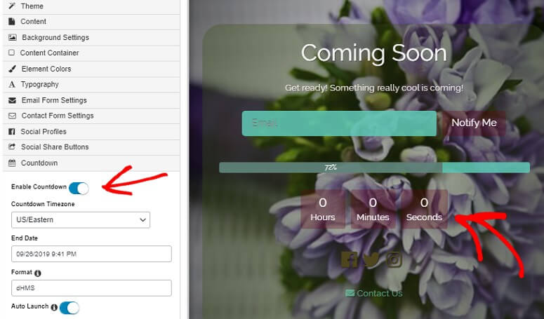 Temporizador de cuenta regresiva de SeedProd