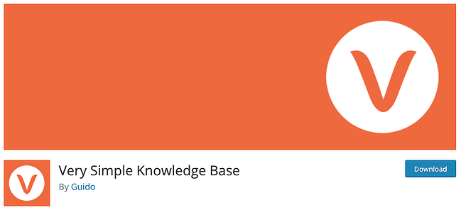 página del producto para el complemento de la base de conocimiento de wordpress base de conocimiento muy simple