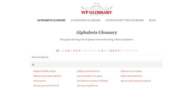 página del producto para el complemento de la base de conocimiento del glosario de wordpress wp