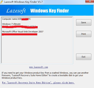 Buscador de llaves Lazesoft