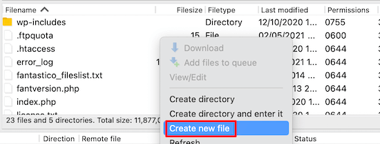 crear un archivo robot.txt