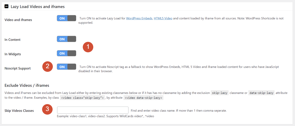 Configure los ajustes para un video de carga diferida