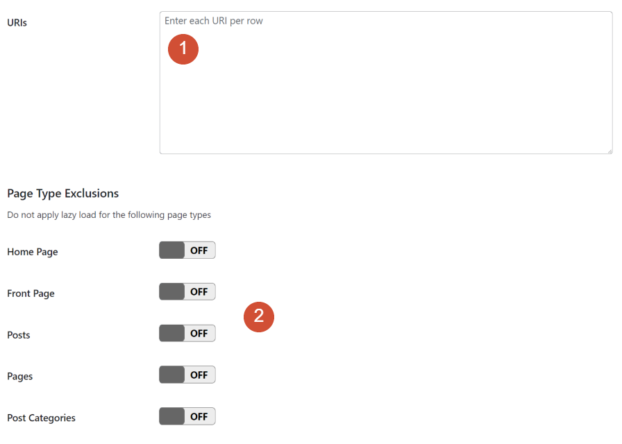 Desactivar la carga diferida para páginas específicas