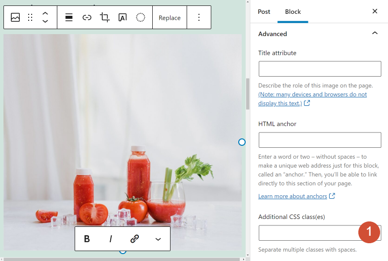 Agregar clases de CSS a una imagen