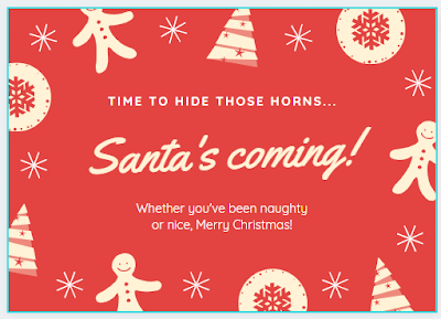 Tarjeta de felicitación: ¡Viene Santa!